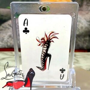 LOUBOUTIN (1 FACE CARD HARD CASE) COLLECTORS CARD w/ PROTECTIVE CASE